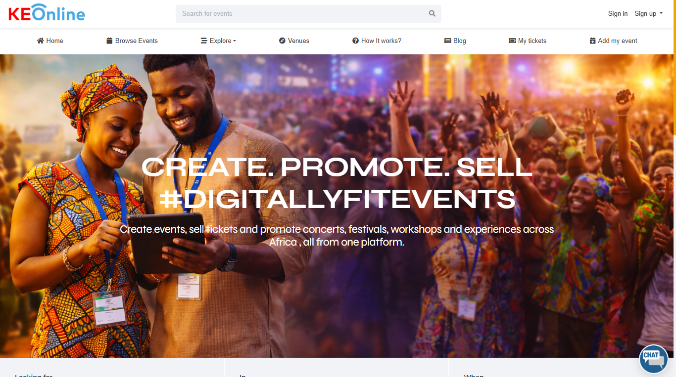 Screenshot of the Digitally Fit Events organizer dashboard